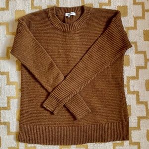 Madewell Greensboro Button-Back Sweater (Brown - XXS)